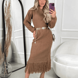 Vestido de Tricô Franja Tatiana