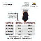 Saia Midi Preta Plissada Cintura Alta Tendência Social Moda
