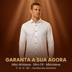 Camisa Manga Longa Slim Fit Social Não Amassa De Microleve
