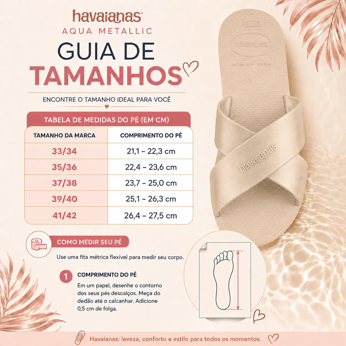 Chinelo Rasteirinha Havaianas Aqua Metallic Feminino Moda