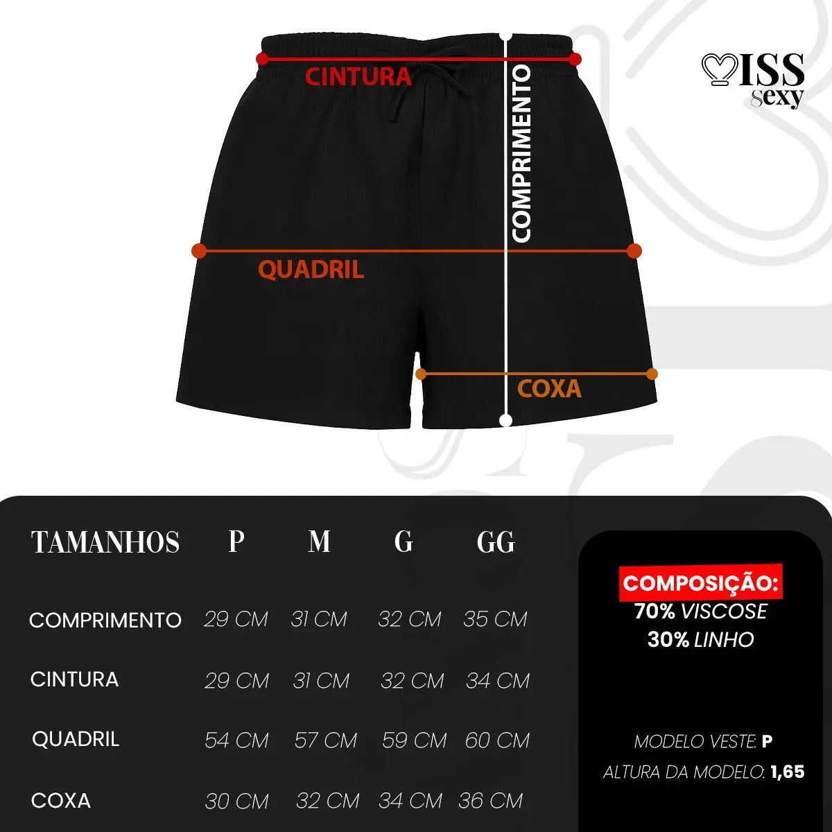 Shorts Bermuda Linho Feminino Cintura Alta Casual Praia