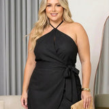 Macaquinho Vestido Festa Plus Size Short Saia Soltinho Luxo