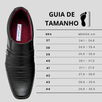 Kit Sapato Social De Couro Bovino Confortável + Cinto + Meia
