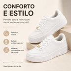 Tênis Branco Vizzano Feminino Casual  Airforce Confortavel