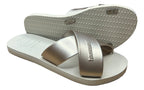 Chinelo Rasteirinha Havaianas Aqua Metallic Feminino Moda