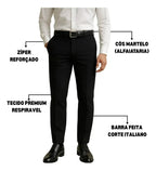 Calça Alfaiataria Masculina Slim Fit Premium Social