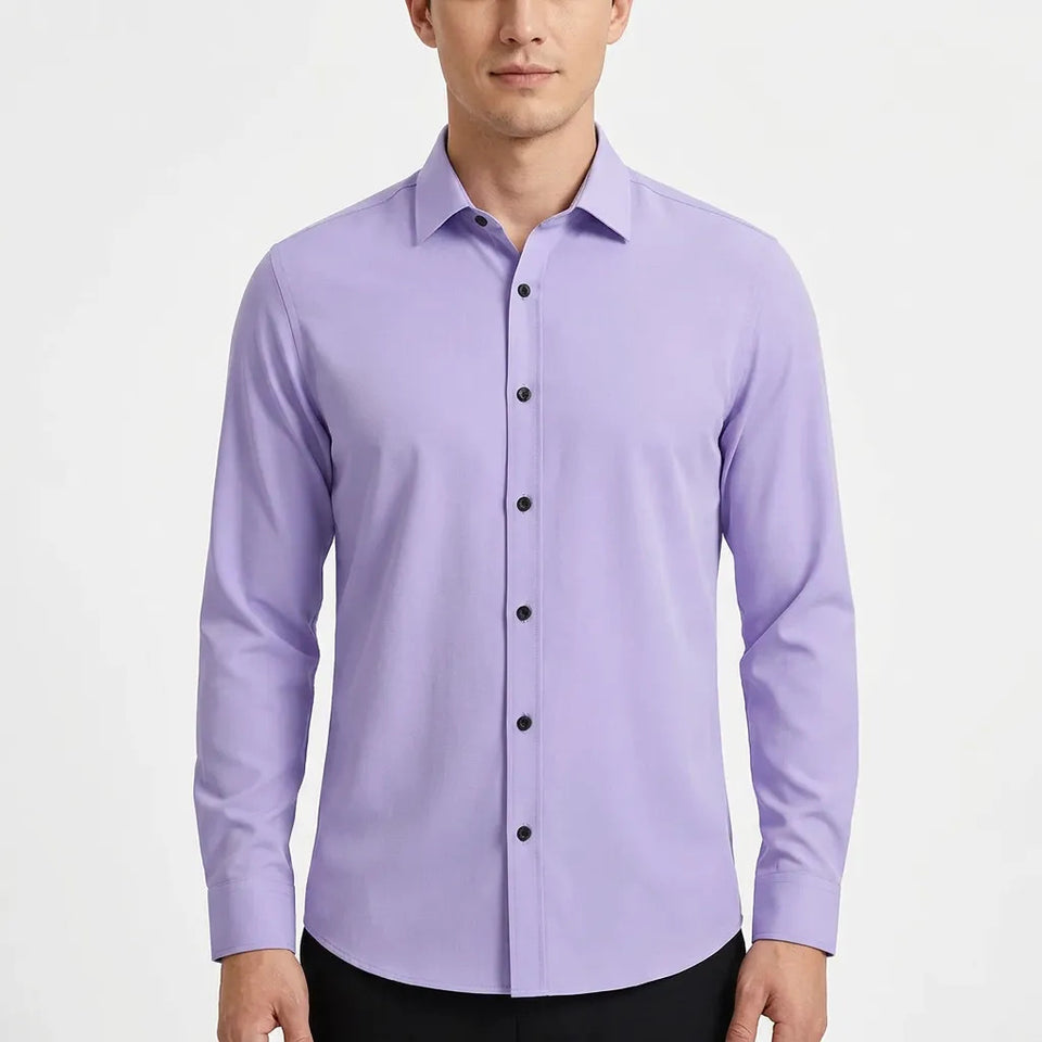 Camisa Manga Longa Slim Fit Social Não Amassa De Microleve