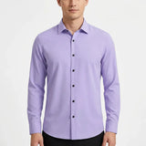 Camisa Manga Longa Slim Fit Social Não Amassa De Microleve