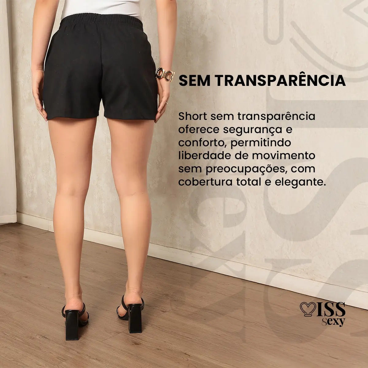 Shorts Bermuda Linho Feminino Cintura Alta Casual Praia
