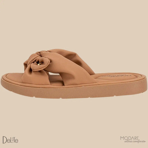 Sandalia Feminina Slide Laço Ortopedico Sola Antiderrapante
