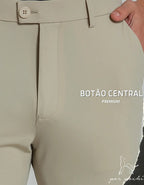 Kit 2 Calça Masculina Alfaiataria Poliamida Social Premium