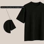 Kit 3 Oversized Masculina Stretwear Básica Lisa Premium