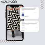Saia Envelope Longa Amarracao Cintura Alta Trabalho Elegante