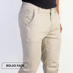 Calça Sarja Social Masculina Esporte Fino Com Elastano