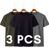 Kit 3 Camiseta Básica 100% Algodão Premium Lisa Casual Macio
