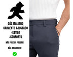 Calça Social Alfaiataria Masculina Malha Elastano Stretch