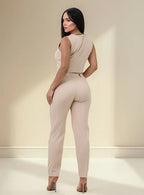 Conjunto Calça Skinny Com Colete Social Alfaiataria Feminino
