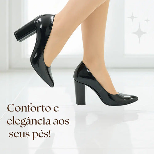 Scarpin Sapato Feminino Salto Alto Grosso Confortável Scapin