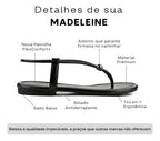 Sandália Rasteirinha Feminina Madeleine Slim Bico Redondo
