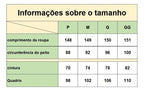 Macacão Feminino Estampado, Macacão Com Gola Redonda