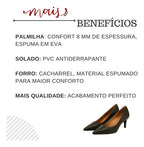 Scarpin Sapato Feminino Salto Baixo Fino Social Confortável