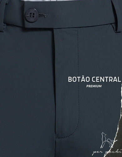 Kit 2 Calça Masculina Alfaiataria Poliamida Social Premium