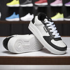 Tênis Air Vonizz Casual Couro Branco Caramelo Unissex