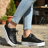 Tênis Feminino Via Marte Solado Flatform Preto Original