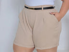 Shorts Alfaiataria Plus Size Social Modelador Verão