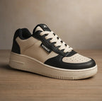 Tênis Air Vonizz Casual Couro Branco Caramelo Unissex
