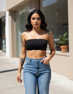 Cropped Tomara Que Caia Top Faixa De Malha Viscolycra