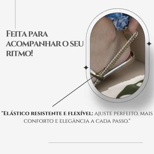 Sandalia Feminina Rasteirinha Calce Fácil Prática Moderna