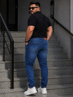 Calça Masculina Jeans Sarja Plus Size Slim Tamanhos Grandes