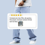 Calça Bag Masculina Jeans Balão Casual Moderna Estilo Larga