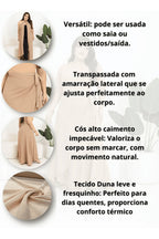 Saia Plus Size Moda Evangélica Envelope Godê Regulável