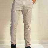 Calça Sarja Social Masculina Esporte Fino Com Elastano