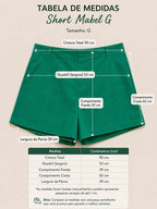 Kit 3 Short Linho Mabel Caimento Despojado Feminino Adulto