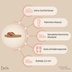Sandalia Feminina Slide Laço Ortopedico Sola Antiderrapante