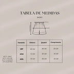 Short Feminino Alfaiataria Bolsos Cintura Alta Tendência