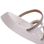 Sandalia Papete Moleca Feminina Tiras Strass Macia Original