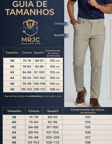 Kit 2 Calça Masculina Alfaiataria Poliamida Social Premium