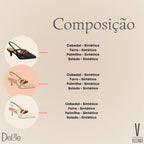 Scarpin Feminino Vizzano Slingback Bico Fino Baixo 6cm