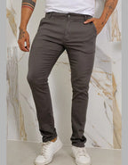 Calça Masculina Sarja Premium Esporte Fino Bolso Faca Lycra