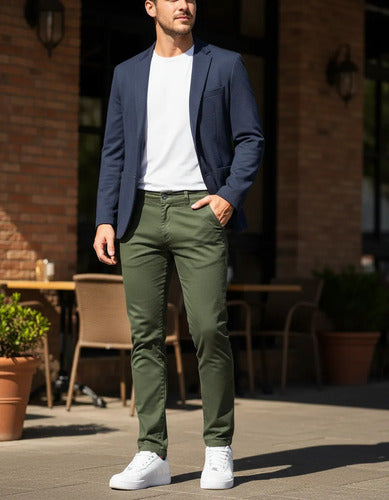 Calça Sarja Masculina Confortavel Premium Esporte Fino