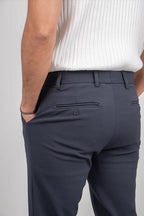 Calça Social Alfaiataria Masculina Malha Elastano Stretch