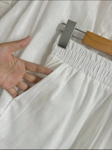Conjunto Fêmea Linho Camisa E Short Forro Premium Importado
