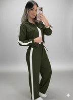 O Conjunto Alfaiataria Feminino Calça E Cropped Blusa Social