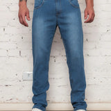Calça Jeans Masculina Tradicional Corte Reto