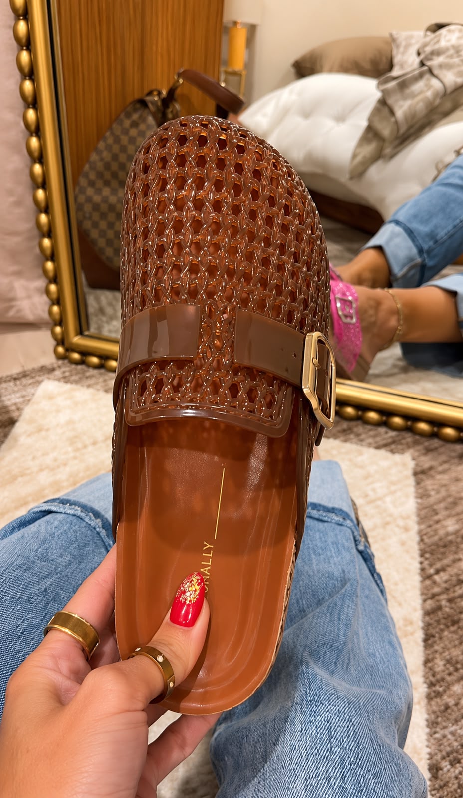 Mule Feminino Breeze Tramado