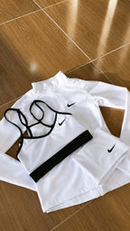 Kit Fitness Feminino Performance White 3 Peças